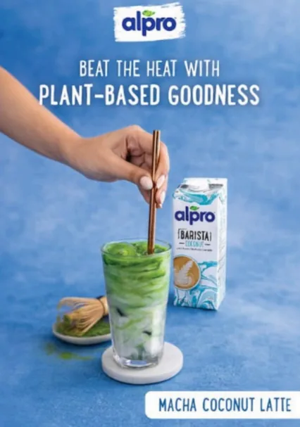Beat the Heat campaign artwork for the Matcha Coconut Latte