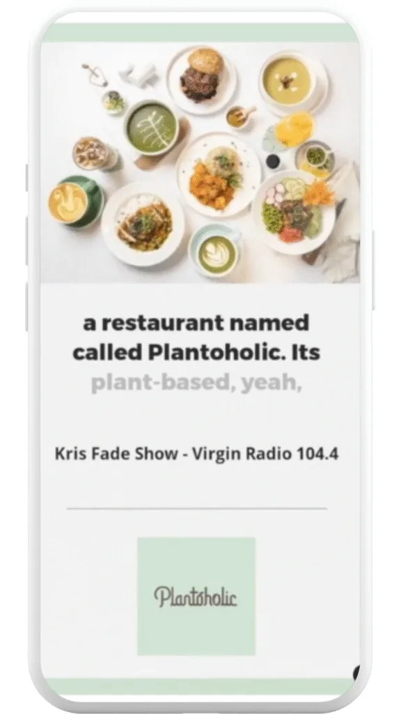 Plantoholic featured on the Kris Fade Show, Virgin Radio 104.4