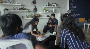 Food on Focus Media team discussing the Alpro UAE project in a collaborative meeting.